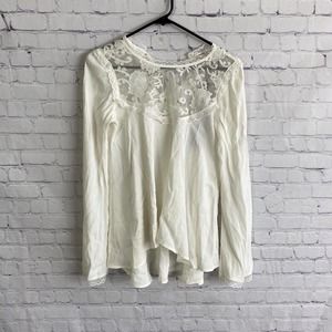 For Love and Lemons Women’s Ellery White Bohemian Blouse Top size Small New